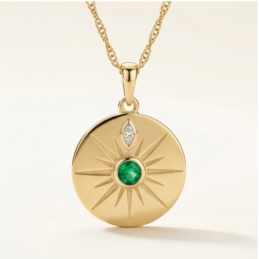 Birthstone Medallion Pendant